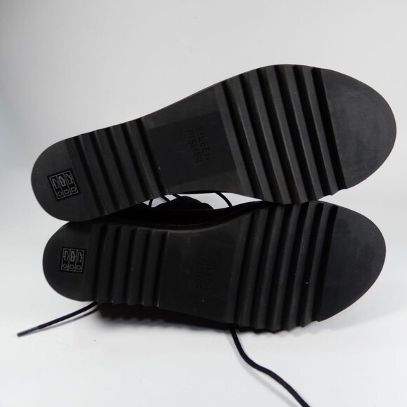 EILEEN FISHER Capa Wedge Boots Booties Size 7 Black Nubuck Leather NEW $265 - Picture 10 of 11